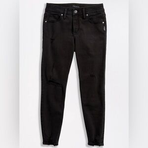 Silver Jeans Co. Avery High Black Destructed Cropped Jean